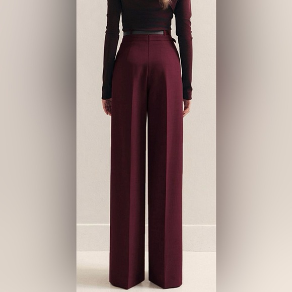 Commense Metal Belt Pleated High-Waisted Pants - Picture 3 of 13